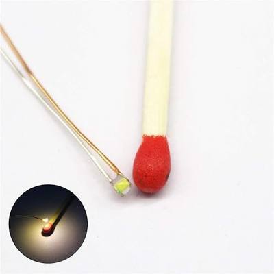 100pcs Pre-soldered Micro Litz Wired Leads Warm White SMD Led 0603 + Muti-Resistor NEW
