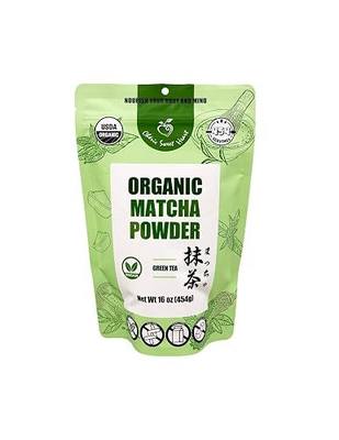 Cherie Sweet Heart Organic Matcha Green Tea Powder - Premium Culinary Grade, Authentic Japanese Origin, Antioxidant-Rich, Gluten-Free, Vegan – Perfect for Lattes, Cooking, Baking & Smoothies – 16oz Resealable Bag
