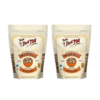 Bob's Red Mill Old Country Style Muesli 18 oz (Two Pack) - Whole Grain Hot or Cold Breakfast Cereal - 2 Pack Muesli (18 oz bags, 36 oz total)