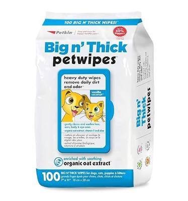 Petkin Big N' Thick Petwipes 100 ct