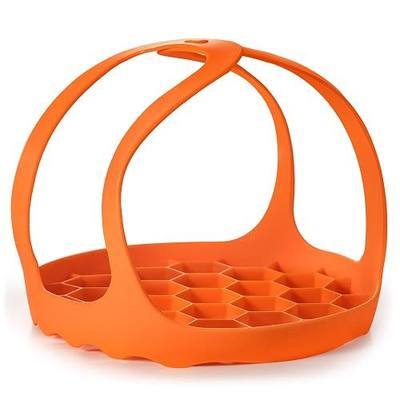 SiCheer Silicone Pressure Cooker Sling Compatible with Instant Pot 6 & 8 Qt | Food-grade silicone sling safely lifts hot bowls and bakeware while doubling as an egg rack and heat-resistant trivet
