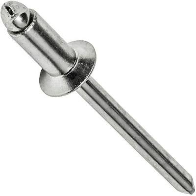 Fastenere - 3/16" x 1/4" Countersunk Head Pop Rivets - Aluminum, Stronger Steel Mandrel, Ideal for Flexible to Rigid Connections, Grip Range: .188" - .250" (50 pcs)