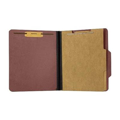The File King Letter Size Carnelia Red File Folders with Prongs, 10 Pack, 8.5 x 11