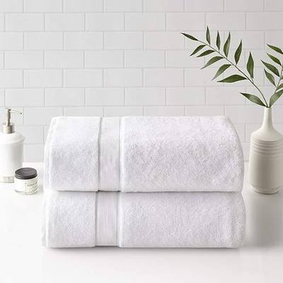 Madison Park Cotton Bath Sheet 2 Piece Oversized, 800GSM, 34" x 68" White | Long Staple, Highly Absorbent Bath Towel for Bathroom, Durable Hotel Spa Quality Quick Dry, Lint Reducing, OEKO-TEX Certified