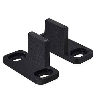 Homode Barn Door Floor Guide, Matte Black Metal Floor Mounted Bottom Guide Hardware Adjustable for Sliding Doors (2 Pack)