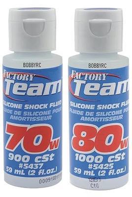 2 PACK TEAM ASSOCIATED 70 + 80 WEIGHT SILICONE SHOCK OIL FLUID 5437 5425 losi HPI INCLUDES CHICAGOLAND RC COUPON