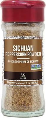 Soeos Sichuan Peppercorn Powder 1oz (28.3g), Non-GMO Verified, Szechuan Peppercorn, Ground Sichuan Green Peppercorns, Green Sichuan paper Powder, Mapo Tofu Essential Ingredient