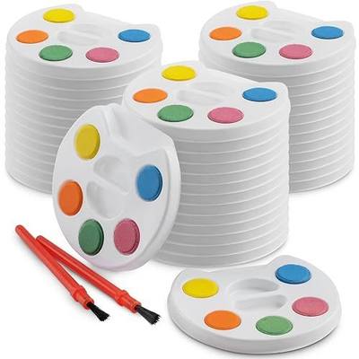 Bedwina Mini Watercolor Kids Paint Set - (Bulk Pack of 24) - 5 Watercolor Paints, Palette Tray and Painting Brush, for Art Party Favors and Paint Party Supplies