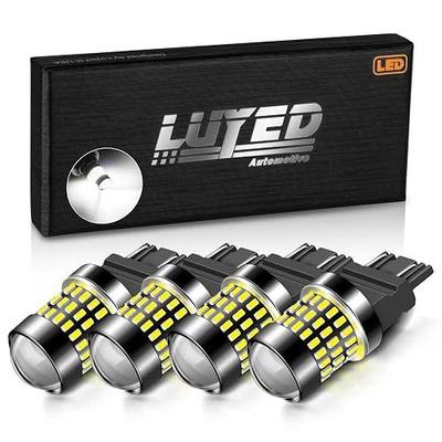 3156 3157 LED Bulb Back Up Reverse Lights 6500K Xenon White Super Bright 3056 3057 3057K 4157 LED Bulbs with Projector for Tail Turn Signal Brake DRL Lights,Pack of 4