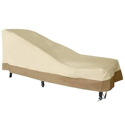 Patio Chaise Lounger Cover, Heavy Duty Waterproof 600D Oxford Fabric Outdoor Furniture Lounge Chair Cover for All Weather Protection, Large Size W29.5''x D78''x H32''/14''