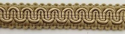 1/2" Scroll Braid Gimp w/Backing - 10 Continuous Yards - Many Color Options! (Beige)