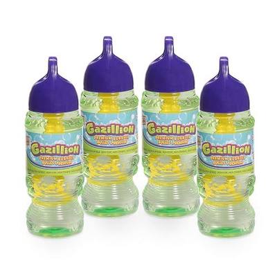 Gazillion Bubbles 10 oz. 4-Pack + 4 Multi Bubble Wands, Non-Toxic, Long-Lasting Bubbles, Great for Kids Parties, Ages 3+