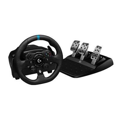 Logitech G923 Racing Wheel and Pedals for Xbox X|S, Xbox One and PC Featuring TRUEFORCE up to 1000 Hz Force Feedback, Responsive Pedal, Dual Clutch Launch Control, and Genuine Leather Wheel Cover | TRUEFORCE Force Feedback Integration with Major Titles up to 1000 Hz, Dual Clutch Launch Control