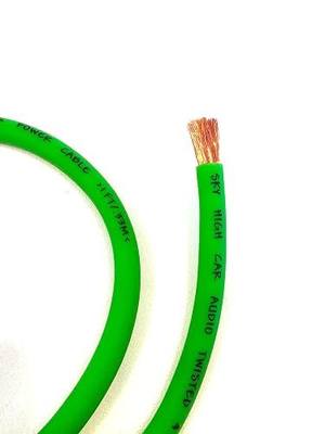 OFC 4 Gauge AWG Green Power Ground Wire Sky High Car Audio Sold By The Foot ft