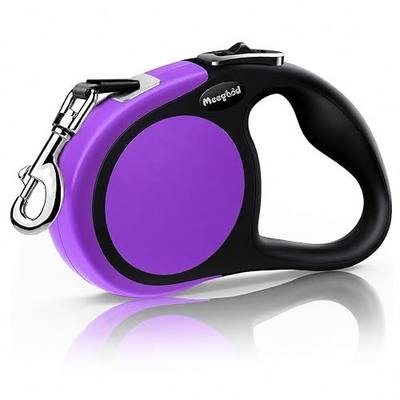 Heavy Duty Retractable Dog Leash-16ft Strong & Durable Walking Leash for S to L Dogs up to 45/115 lbs, Upgraded Lock System, Non Slip Grip, Tangle Free (Purple, Small/Medium)