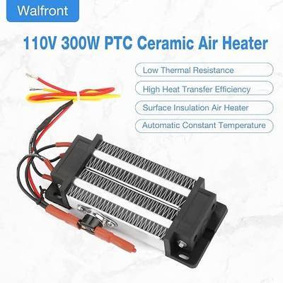 Walfront Ceramic Air Heater 110V 300W Insulated Heater, Aluminum Tube, Energy Efficient, Automatic Constant Temperature, High Heat Transfer Efficiency, Lightweight