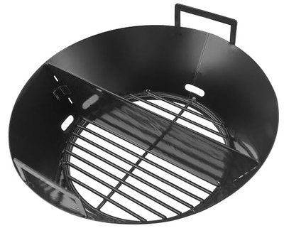 Porcelain Steel Weber Charcoal Basket with a Interval Sheet Metal, Fits for Large Big Green Egg Grill, Kamado Joe Classic, Weber Grills