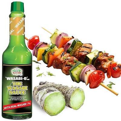 Wasabi-O Hot & Spicy Wasabi Sauce - Real Japanese Sauce - Vegan, Gluten-Free & Organic Wasabi - Mild Heat for Sushi, Seafood, Steak, Dipping - 1 x 2.2 OZ