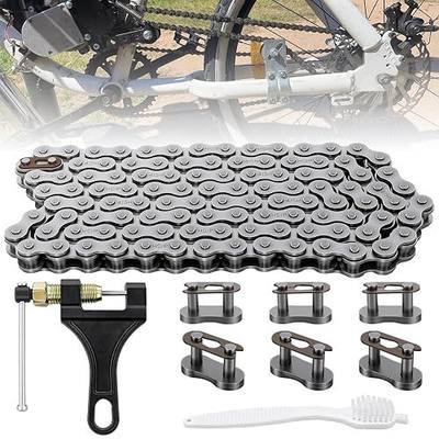 Podoy 415H Motorized Chain 110L Dirt Bike Chain Heavy Duty for 80cc 49cc 60cc 66cc 2 Stroke Engine Motorized Bike Chain High Power Racing Parts