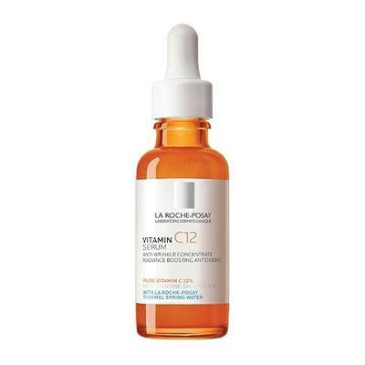 La Roche-Posay Vitamin C Serum for Face with Salicylic Acid, 1oz | Hydrating and brightening serum featuring hyaluronic acid that helps boost radiance and reduce wrinkles. Paraben free.