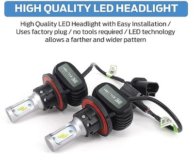 Premium LED Upgrade Kit - H13/9008 LED Headlight Kit - Compatible with Polaris - Ranger - RZR General – 2 Pack Low and High Beam Lamp Set – Fan Less 4000LM LED Replacement Bulb Kit
