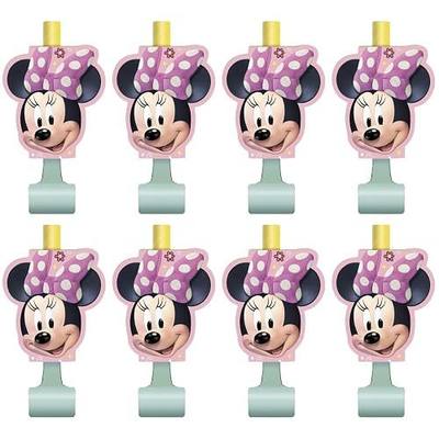 Multicolor Disney Iconic Minnie Mouse Blowouts (8 Count) - Excellent addition to Birthdays, Kids' Parties, or any Minnie Mouse-Themed Party