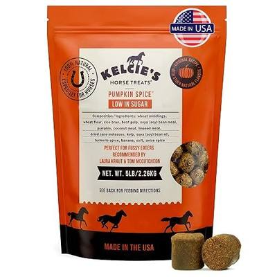 Kelcies Pumpkin Spice Horses Treats - Low Sugar, Starch, and Carbohydrates | Healthy Treats for Horse Supports Superior Digestion 5 Pound (1 Pack)