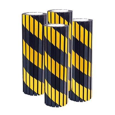 Garage Wall Protector Foam Wall Bumper Column Guard for Parking Lot 4 Pack | 15.7" x 9.8" Wall Guard, Bright Yellow & Back Reflective Warning Effect, to Protect Car Door, Self-adhesive Install Easily
