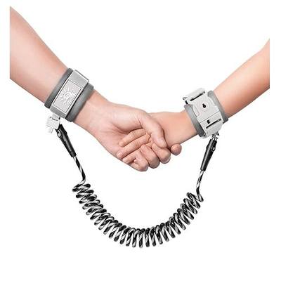Anti Lost Wrist Link for Kids,Toddler Leash with Lock,6.5ft Black | Anti Lost Wrist Link For Kids,Adjustable,Safety,Key lock,Reflective Baby Leash,360°revolving,for parks, malls, airports