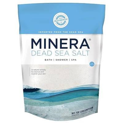 Minera Fine Grain Dead Sea Salt for Bath & Soaking – 19 lbs, Fast-Dissolving, 100% Pure & Natural, Unscented, Skin-Nourishing Bulk Sea Salt