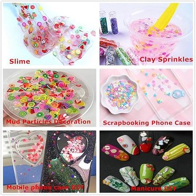 100g Resin Flatbacks Slime accessories Clay Sprinkles decoration For Slime Charms Filler DIY Slime Supplies Fake Candy chocolate Cake Dessert Mud Particles Toy Scrapbook Phone Case (needle5)