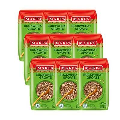 Makfa Buckwheat Groats Premium Quality 800g/28.2oz Kosher Product, Non-Gmo, Grechka (Pack of 9)