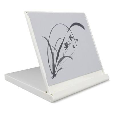 Mini Buddha Board Art Set: Water Drawing Writing Board w/Mini Water Brush for Mindfulness & Meditation – Inkless Zen Based Drawing Board, Painting & Art Supplies, Ideal Relaxation Gift (5”x5” White)