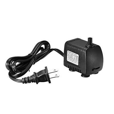 uxcell 105 GPH (400L/H, 7W, 110-120V) Submersible Water Pump US Plug for Pond, Fish Tank Fountain Water Pump Hydroponics with 4.9ft (1.5M) Power Cord