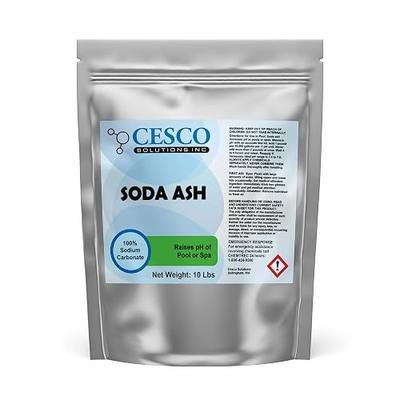 Soda Ash 10 Lbs - Tie Dye - Stain Remover - Increase Pool pH Levels - Prevents Itching - Raises Alkalinity - Laundry Booster - Sodium Carbonate Washing Soda