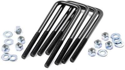 Rough Country Universal Square U-Bolt Kit - 2.625" W x 14.5" L (Inside), 5/8" Thread, Set of 4 Suspension U-Bolts