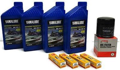 Yamaha SVHO 1.8L WaveRunner (FX-SVHO FZR-SVHO FZS-SVHO GP1800 GP1800R) Oil Change Kit, #69J-13440-03-00 and NGK Spark Plugs