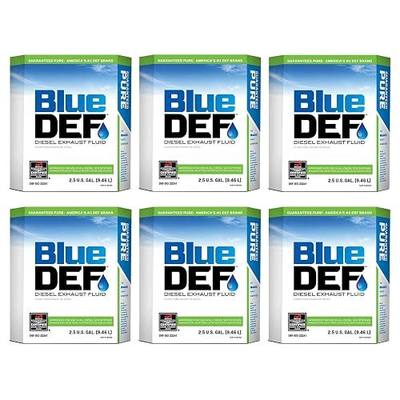 BlueDEF Diesel Exhaust Fluid Synthetic & Deionized Water 2.5 Gallon Jug (6 Pack)