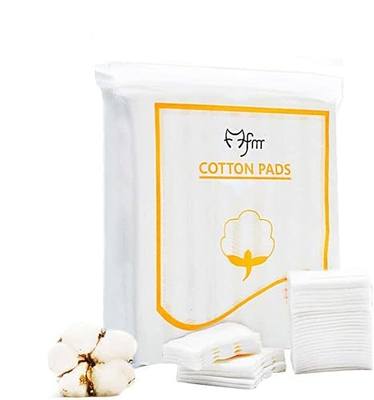 Cotton Pads Makeup Remover Pads, 222 PCS Premium 100% Natural Cotton Cosmetic Facial Eye Square Cotton Puff,Double-Side Save Water Soft Gentle Makeup Tools