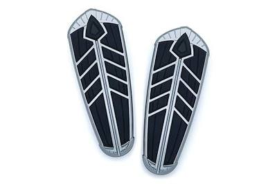 Kuryakyn 5650 Motorcycle Foot Control Component: Spear Driver Floorboard Inserts for 2014-19 Indian Motorcycles, Chrome, 1 Pair