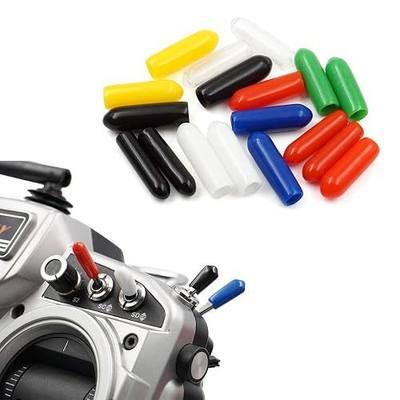 18 PCS Anti-Slipping Switch Rubber Cap Sheath Cover for Radiomaster TX16s Jumper T16 T18 FrSky X9D QX7 Flysky Spektrum DX8e NX8 Radiolink and Futaba Transmitter