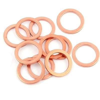 16x20x2mm Copper Crush Washer Flat Ring Seal Gasket Fitting M16(24Pcs)