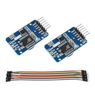 DS3231 AT24C32 IIC RTC Module Clock Timer Memory Module Beats Replace DS1307 I2C RTC Board (Batteries not Included) + 20 PCS Male to Female Jumper Wire Cable