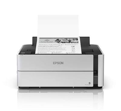 Epson EcoTank ET-M1170 Wireless Monochrome Supertank Printer with Ethernet PLUS 2 Years of Unlimited Ink*,White