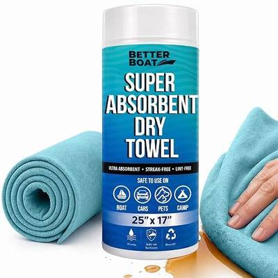 Super Absorbent Towels, Synthetic Chamois Cloth for Car and Boat Drying, Smooth Cooling Towel, Marine Grade Cleaning Supplies, PVA Shammy Dry Towel 1 Pack