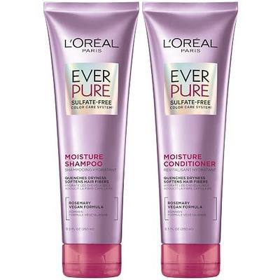 L'Oreal Paris EverPure Moisture Shampoo and Conditioner Set, Sulfate-Free Hair Care for Dry or Color-Treated Hair with Rosemary Botanicals, 17 Fl Oz Set
