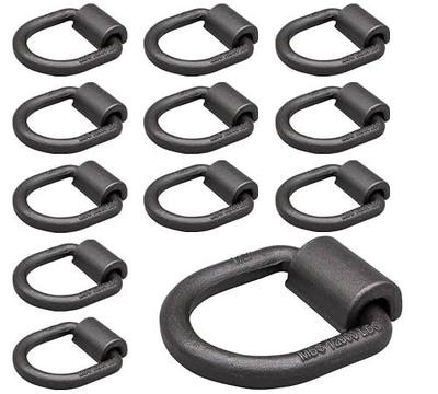 Mytee Products (12 Pack) 1/2" Heavy Duty Weld-On Forged D Ring 12,000 Lbs