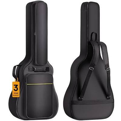 CAHAYA Acoustic Guitar Case Soft Padded Gig Bag Water-Resistant 41 in | 0.3 In Thick Soft Padded Guitar Backpack with Back Handle Loop & Large Top Pocket for 41 In Guitars CY0177