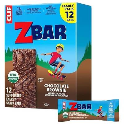 Zbar Chocolate Brownie Soft-Baked Snack Bars, Organic Granola Bars, 12ct