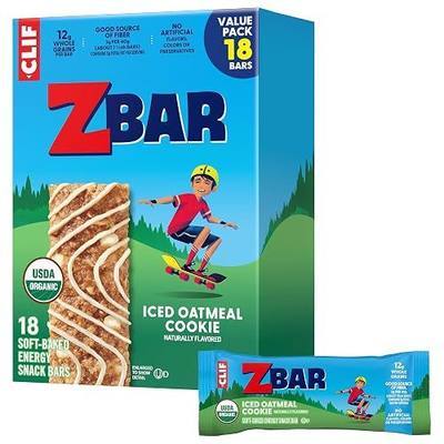 Zbar - Iced Oatmeal Cookie - Soft-Baked Energy Snack Bars - Non-GMO - 12g Whole Grains - USDA Organic Granola Bars - Snacks for Kids (18 Pack)